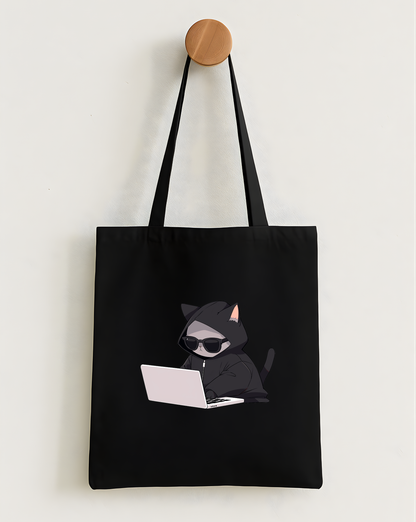 Cool Cat Hacker Classic Tote Bag