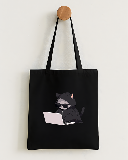 Cool Cat Hacker Classic Tote Bag