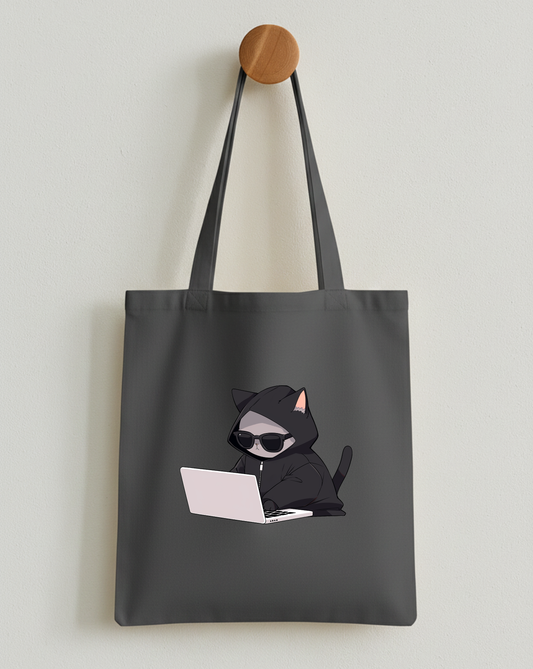 Cool Cat Hacker Classic Tote Bag