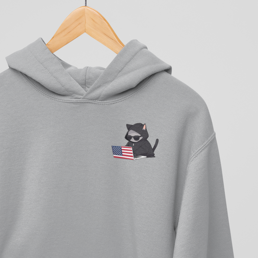 Patriotic Cat Hacker Hoodie