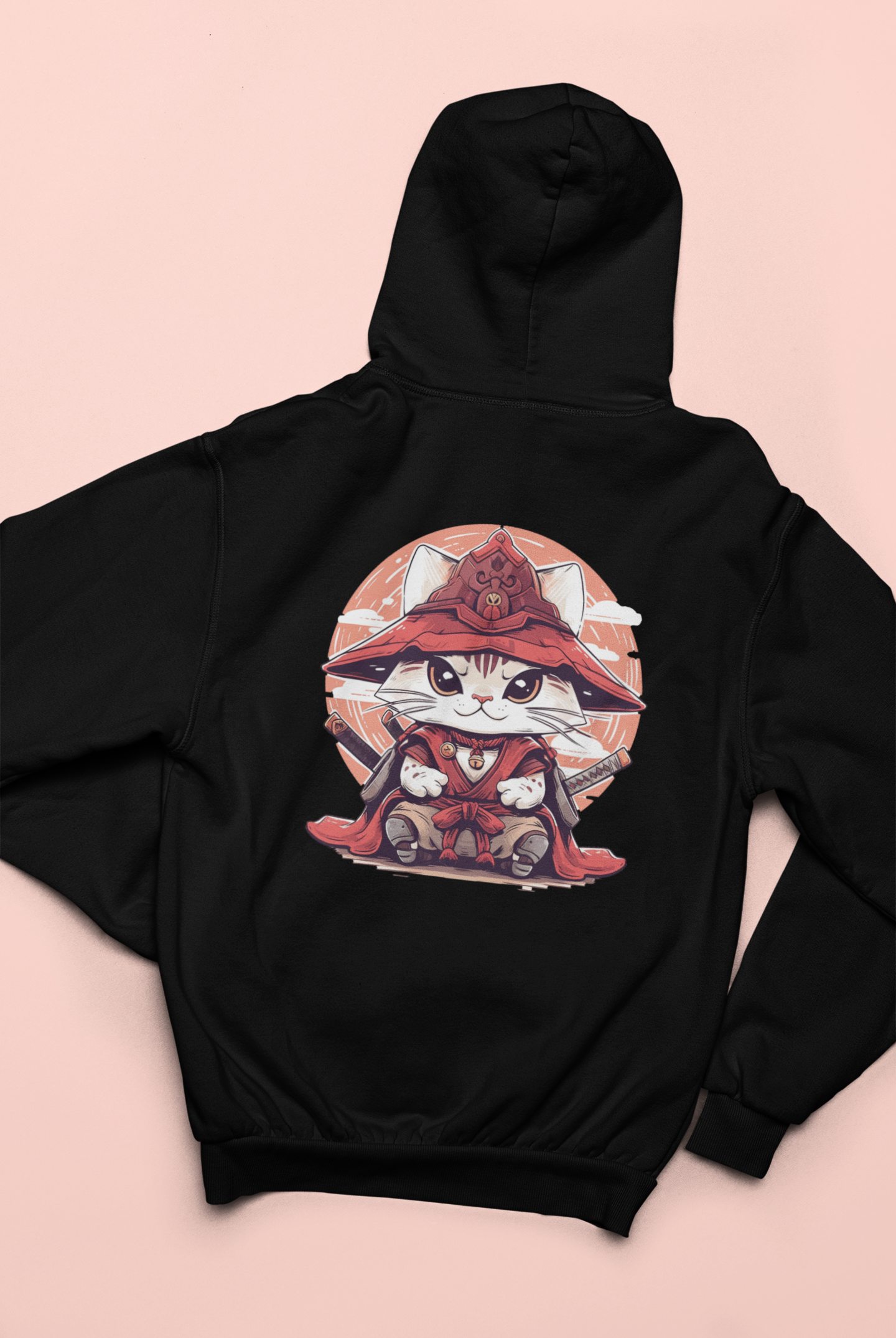 Katana Kitty: The Samurai Cat Zip Hoodie