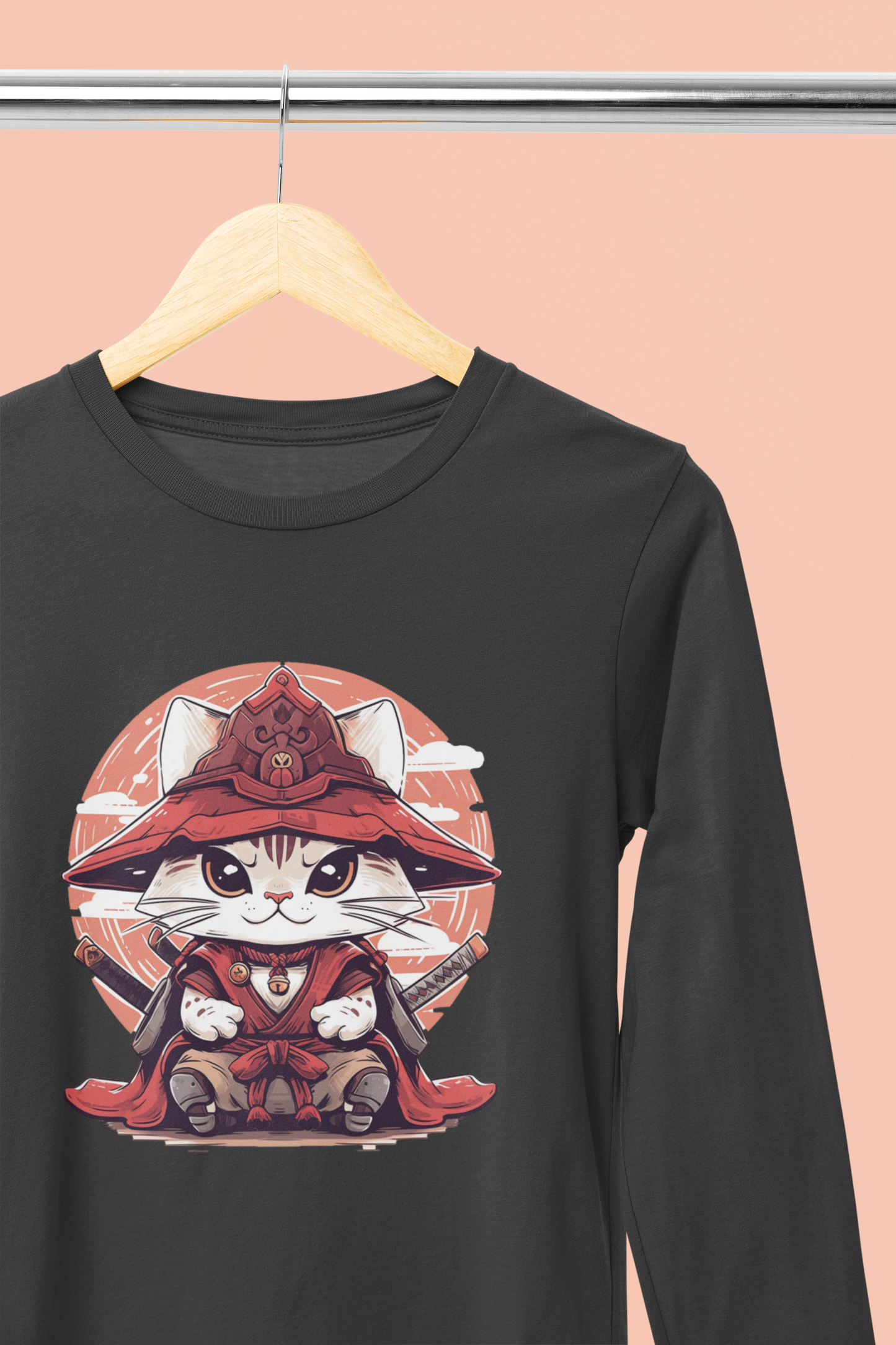 Katana Kitty: The Samurai Cat Long Sleeve Tee