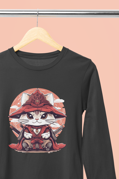 Katana Kitty: The Samurai Cat Long Sleeve Tee