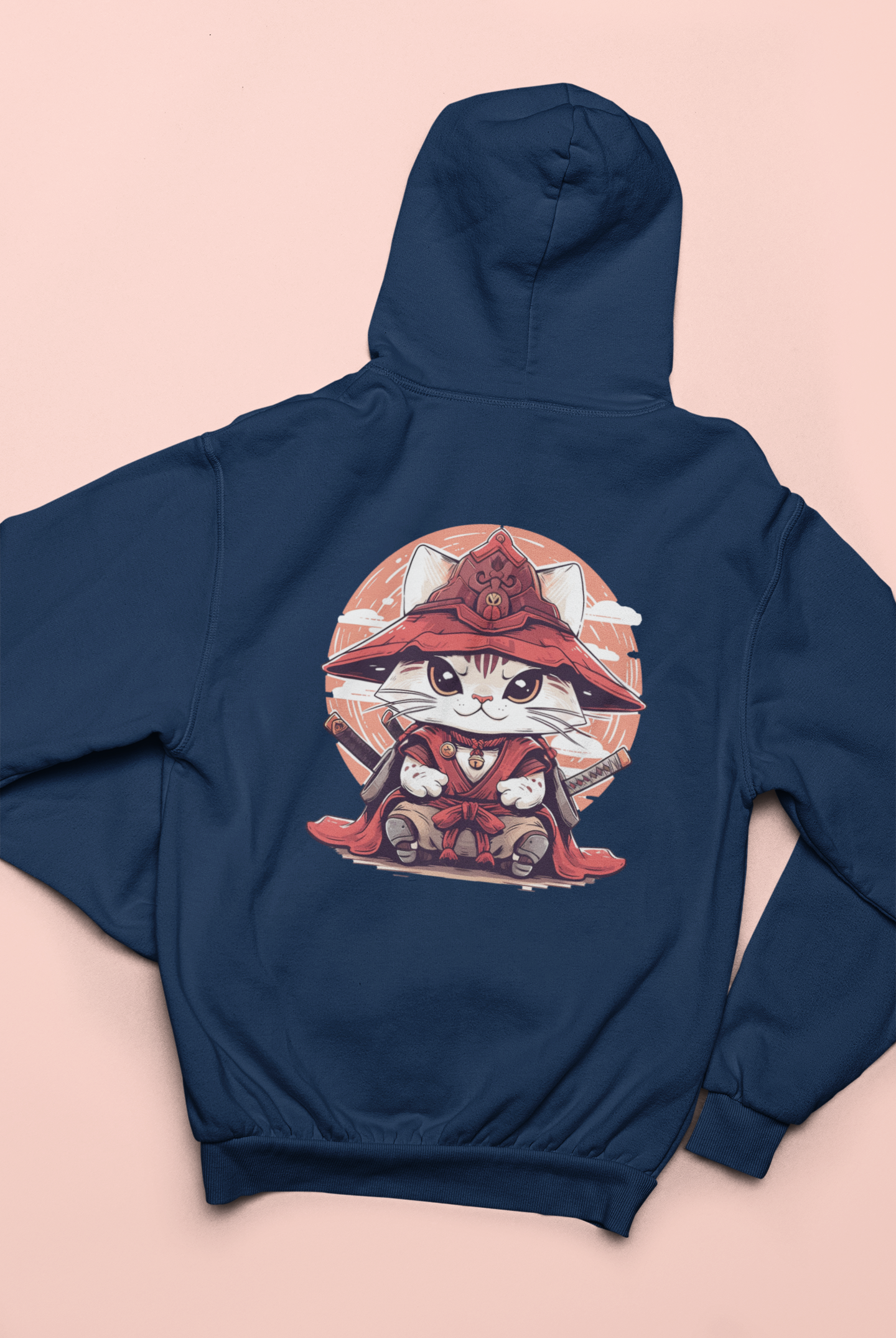 Katana Kitty: The Samurai Cat Zip Hoodie