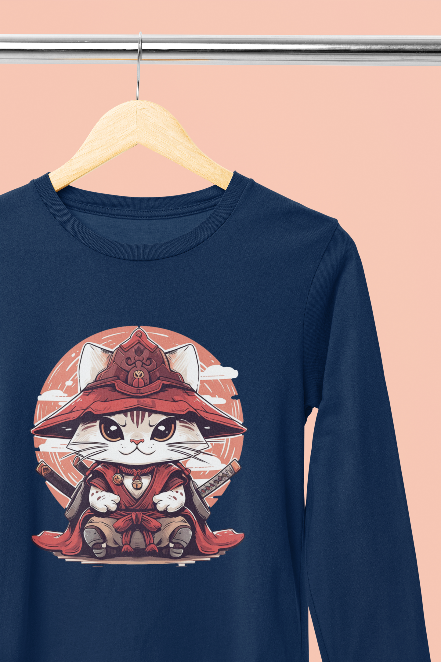 Katana Kitty: The Samurai Cat Long Sleeve Tee
