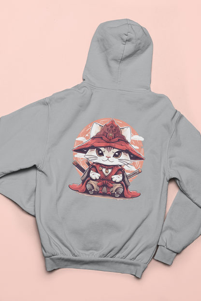 Katana Kitty: The Samurai Cat Zip Hoodie