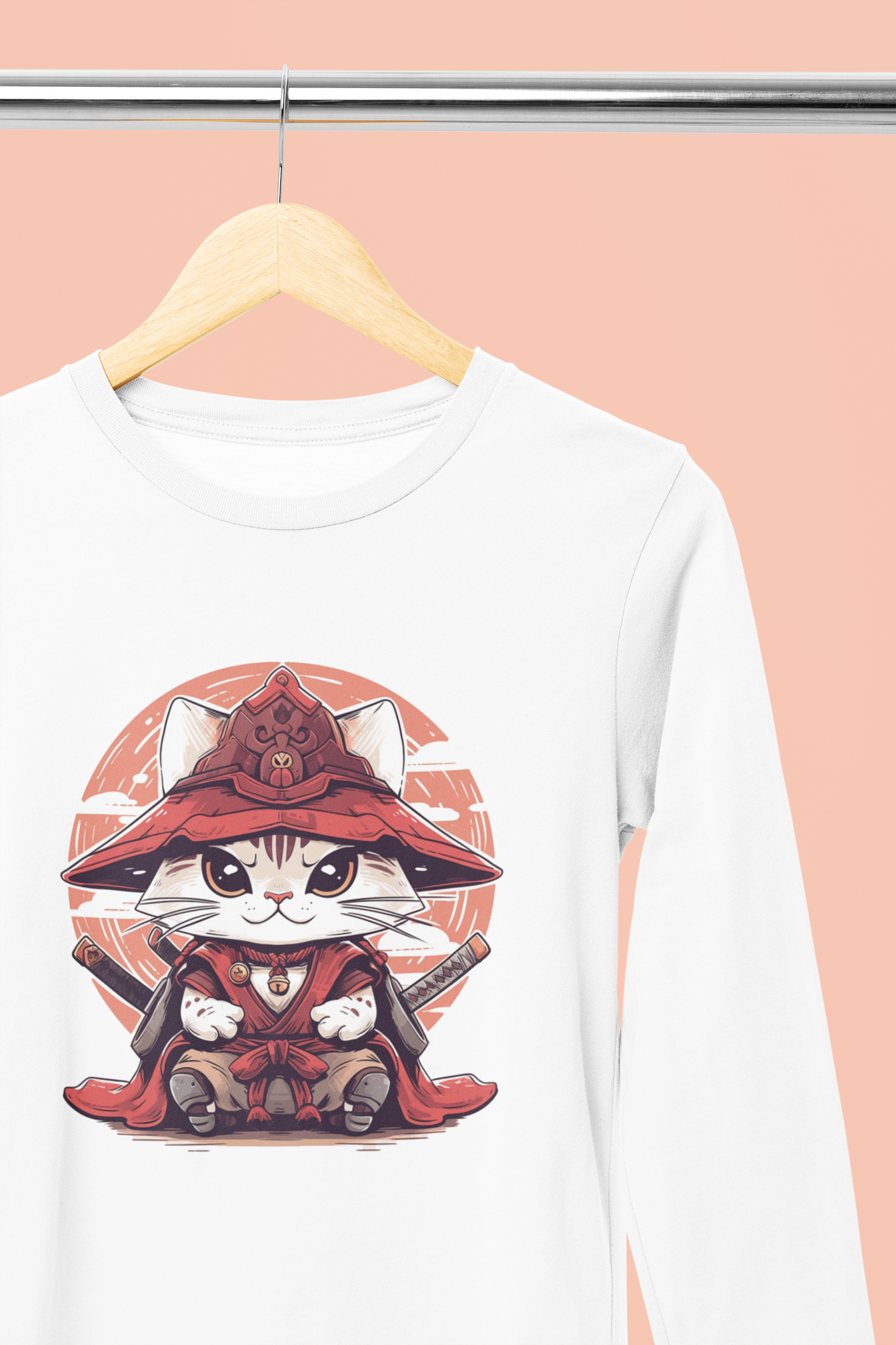 Katana Kitty: The Samurai Cat Long Sleeve Tee