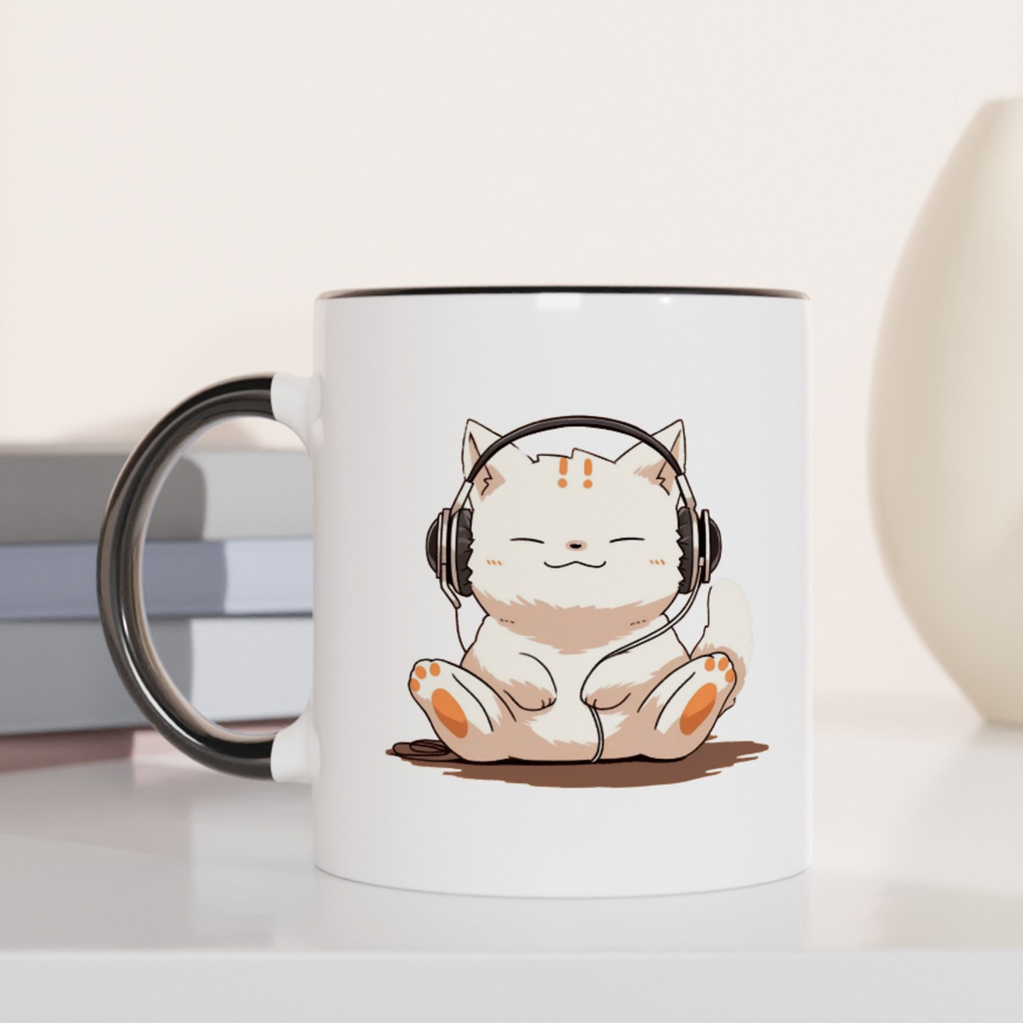 Meow-sic Lover’s 11oz Ceramic Two Tone Mug
