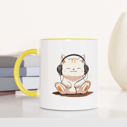 Meow-sic Lover’s 11oz Ceramic Two Tone Mug