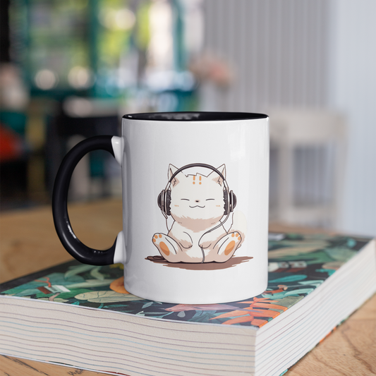 Meow-sic Lover’s 11oz Ceramic Two Tone Mug