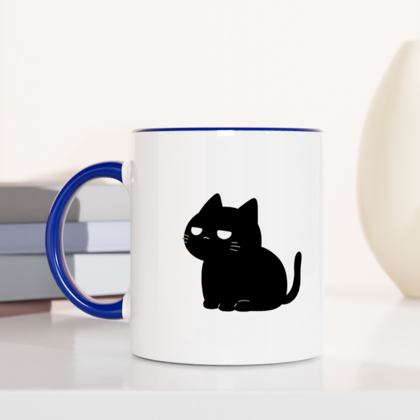 Suspurr-ious Kitty 11oz Ceramic Two Tone Mug