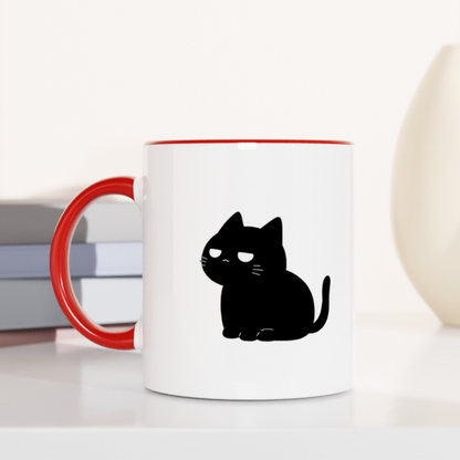 Suspurr-ious Kitty 11oz Ceramic Two Tone Mug