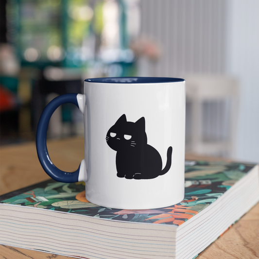 Suspurr-ious Kitty 11oz Ceramic Two Tone Mug