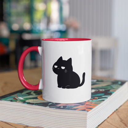 Suspurr-ious Kitty 11oz Ceramic Two Tone Mug