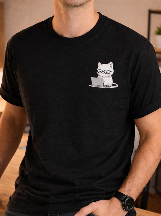 Nerd-Mode Engaged: The Geeky Cat T-Shirt