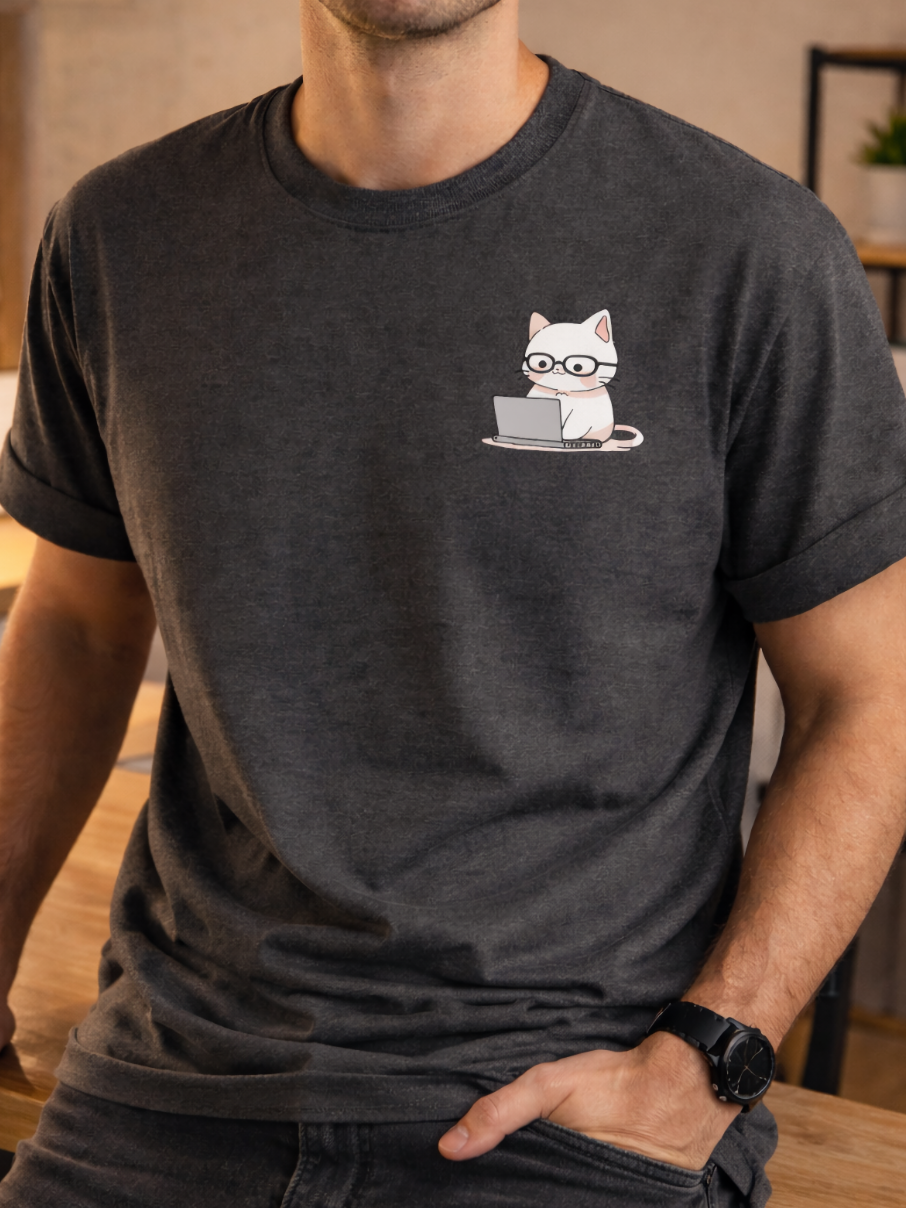 Nerd-Mode Engaged: The Geeky Cat T-Shirt – OsakaCat