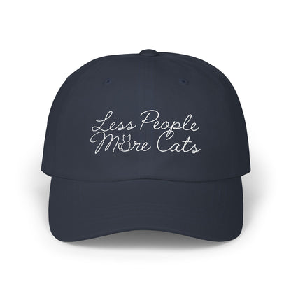 Less People More Cats Embroidered Hat - Cat Lover Cap
