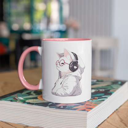 Purrfect Playlist 11oz Ceramic Two Tone Mug