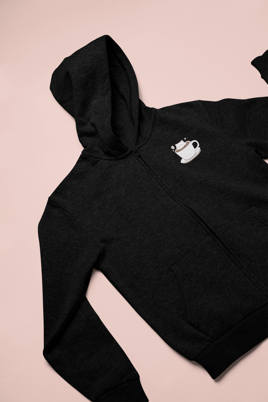 Cuppa Cat Cozy Zip Hoodie