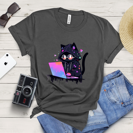 Cyber Cat Vibes T-Shirt