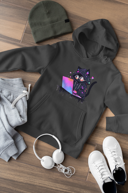 Cyber Cat Vibes Hoodie