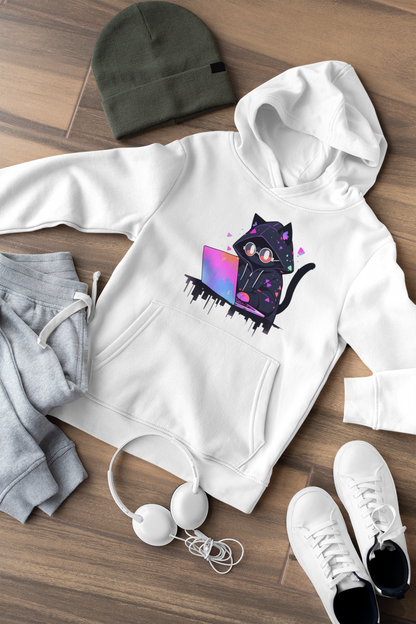 Cyber Cat Vibes Hoodie