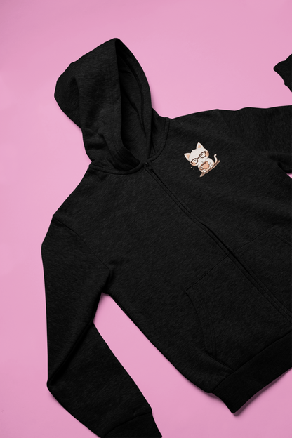 Nerd Meow-ffee Zip Hoodie