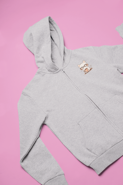 Nerd Meow-ffee Zip Hoodie