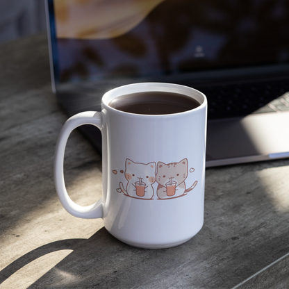 Boba-Loving Cat Coffee Mug