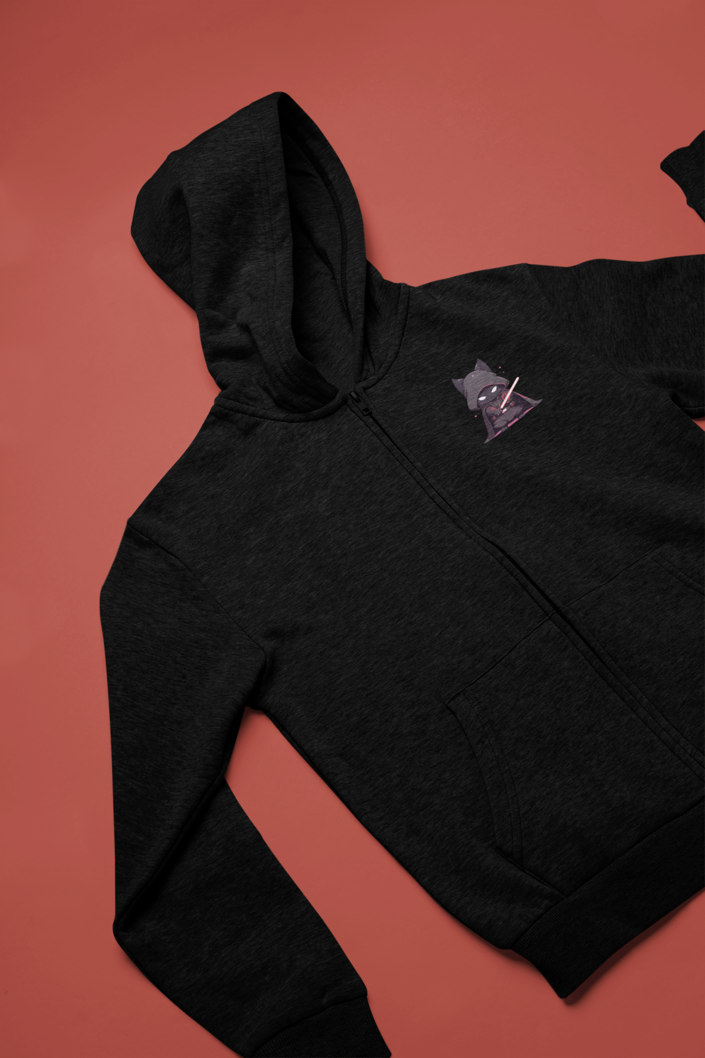 Dark Meow-der Zip Hoodie