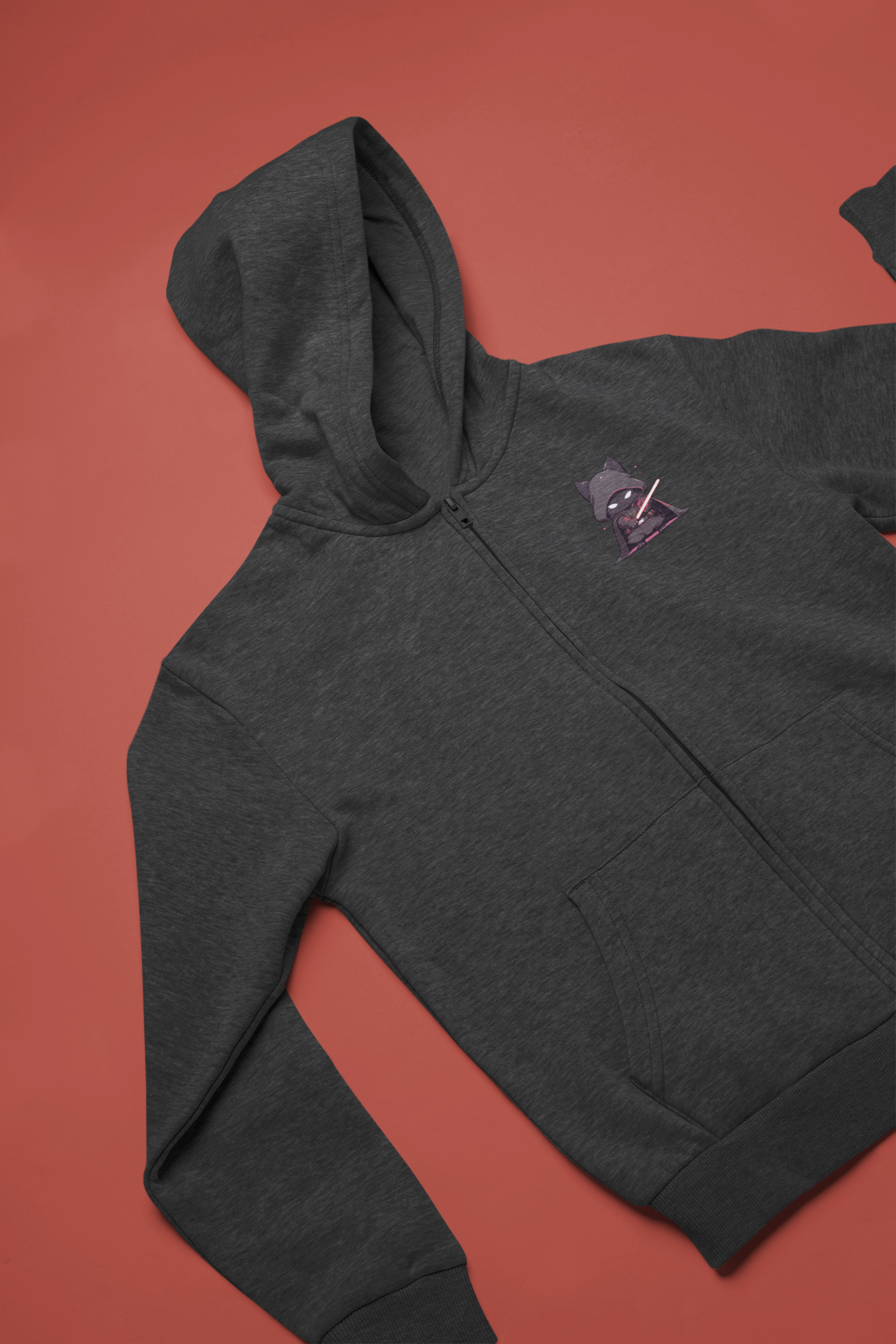 Dark Meow-der Zip Hoodie