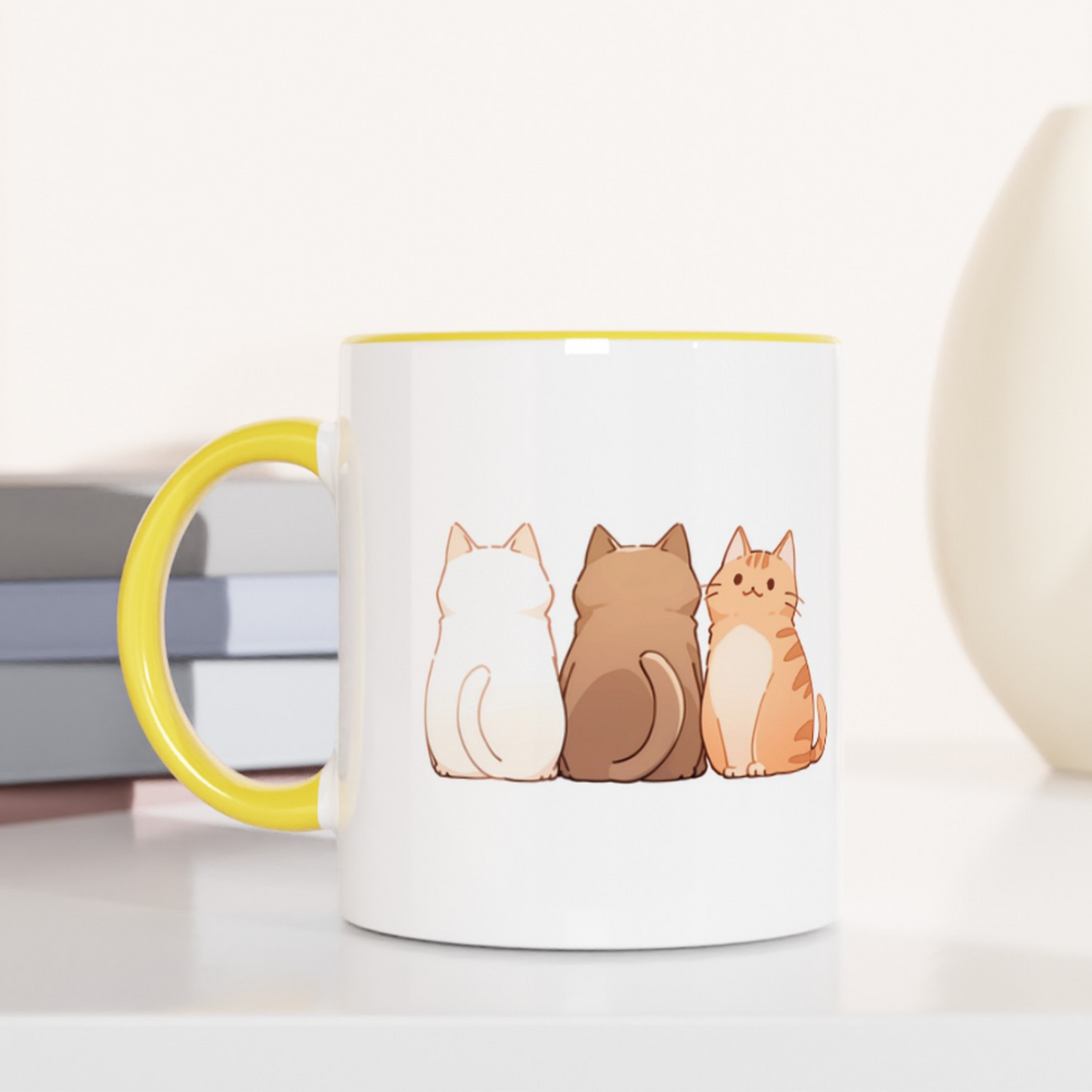 The Meow Trio (One Stands Out) 11oz Ceramic Two Tone Mug