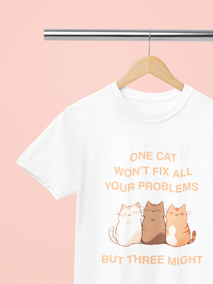 One Cat Won’t Fix All Your Problems (But Three Might) T-Shirt