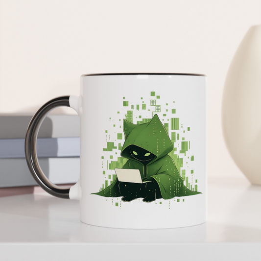 The Meowtrix 11oz Ceramic Two Tone Mug