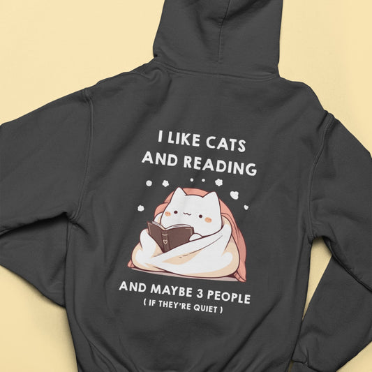 I Like Cats and Reading Zip Hoodie