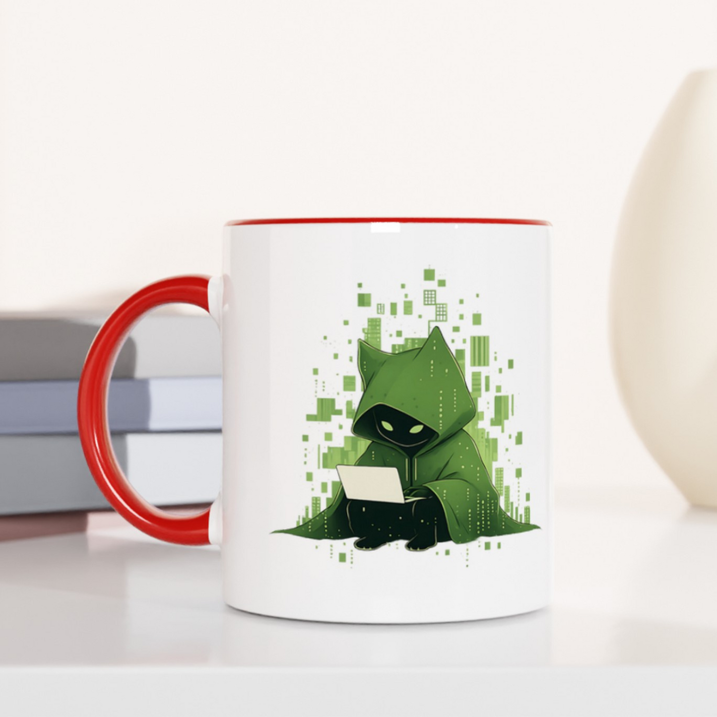 The Meowtrix 11oz Ceramic Two Tone Mug