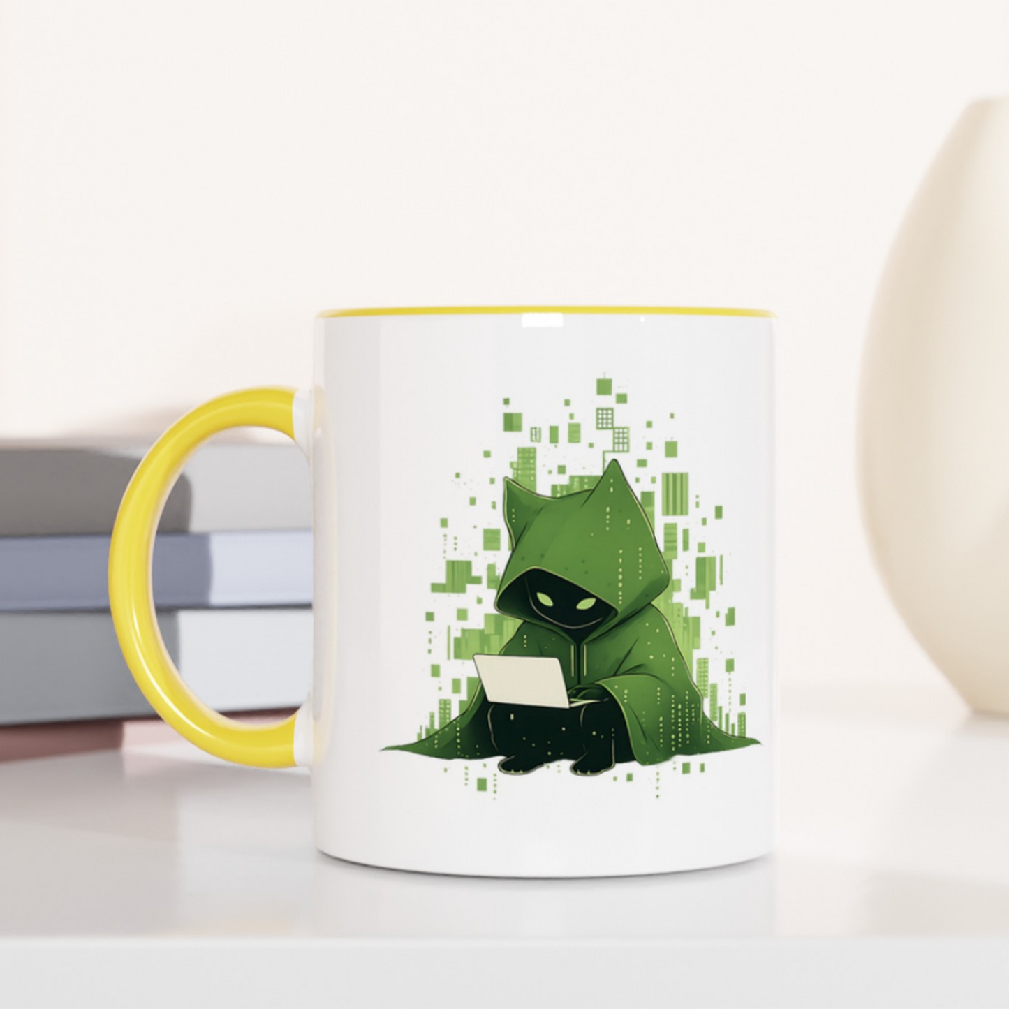 The Meowtrix 11oz Ceramic Two Tone Mug