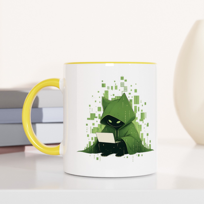The Meowtrix 11oz Ceramic Two Tone Mug