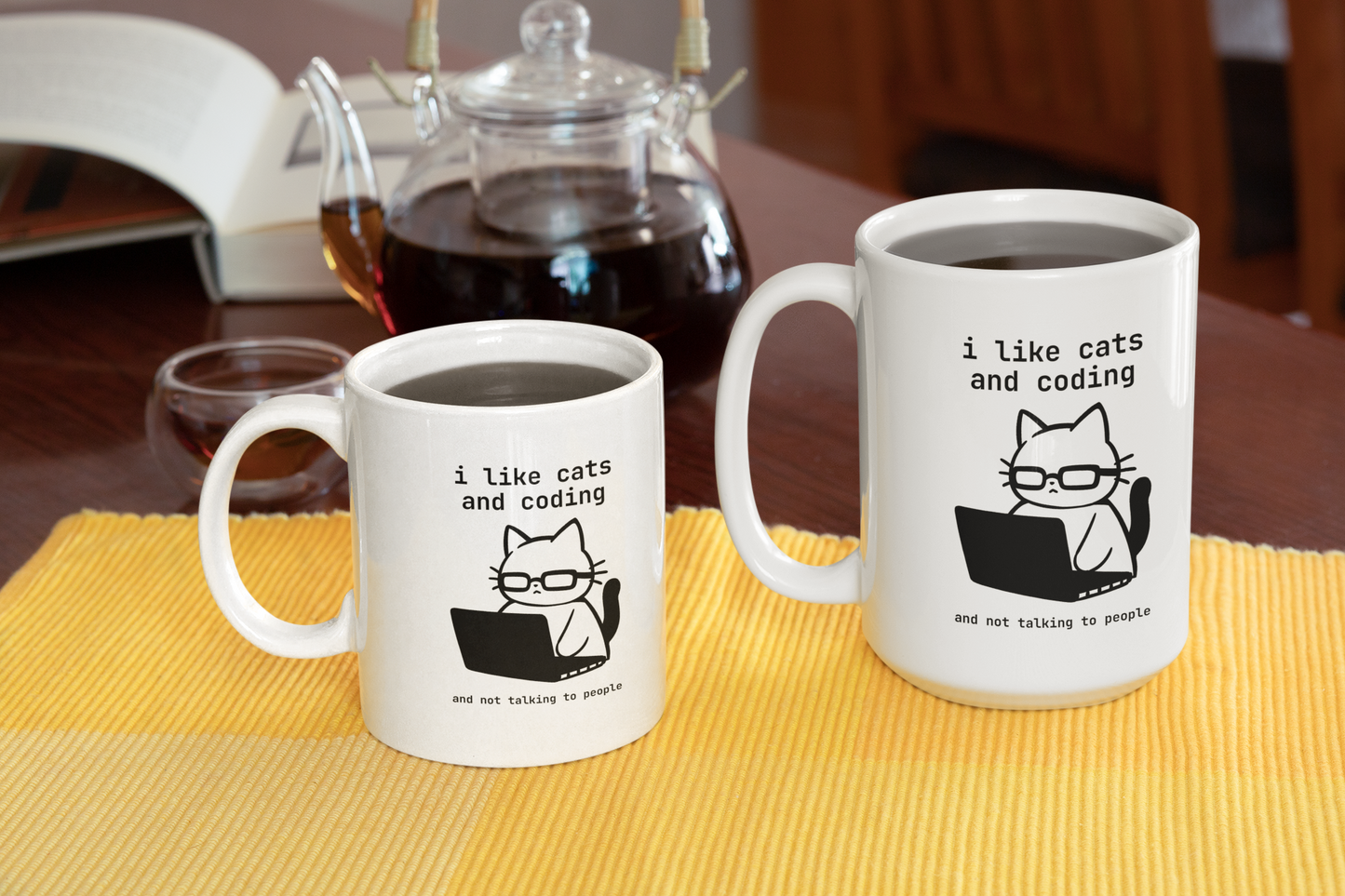 I Like Cats and Coding and Not Talking to People Coffee Mug