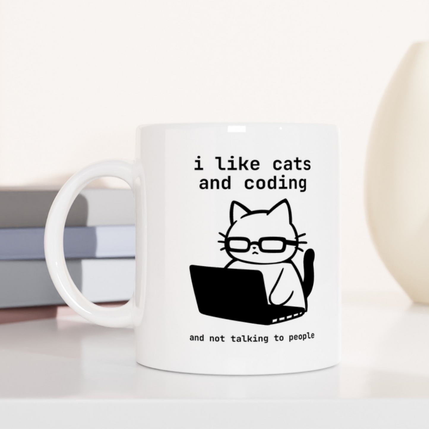 I Like Cats and Coding and Not Talking to People Coffee Mug