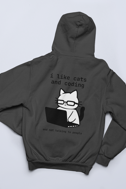 I Like Cats and Coding Zip Hoodie