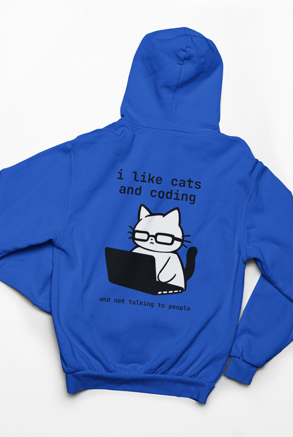 I Like Cats and Coding Zip Hoodie