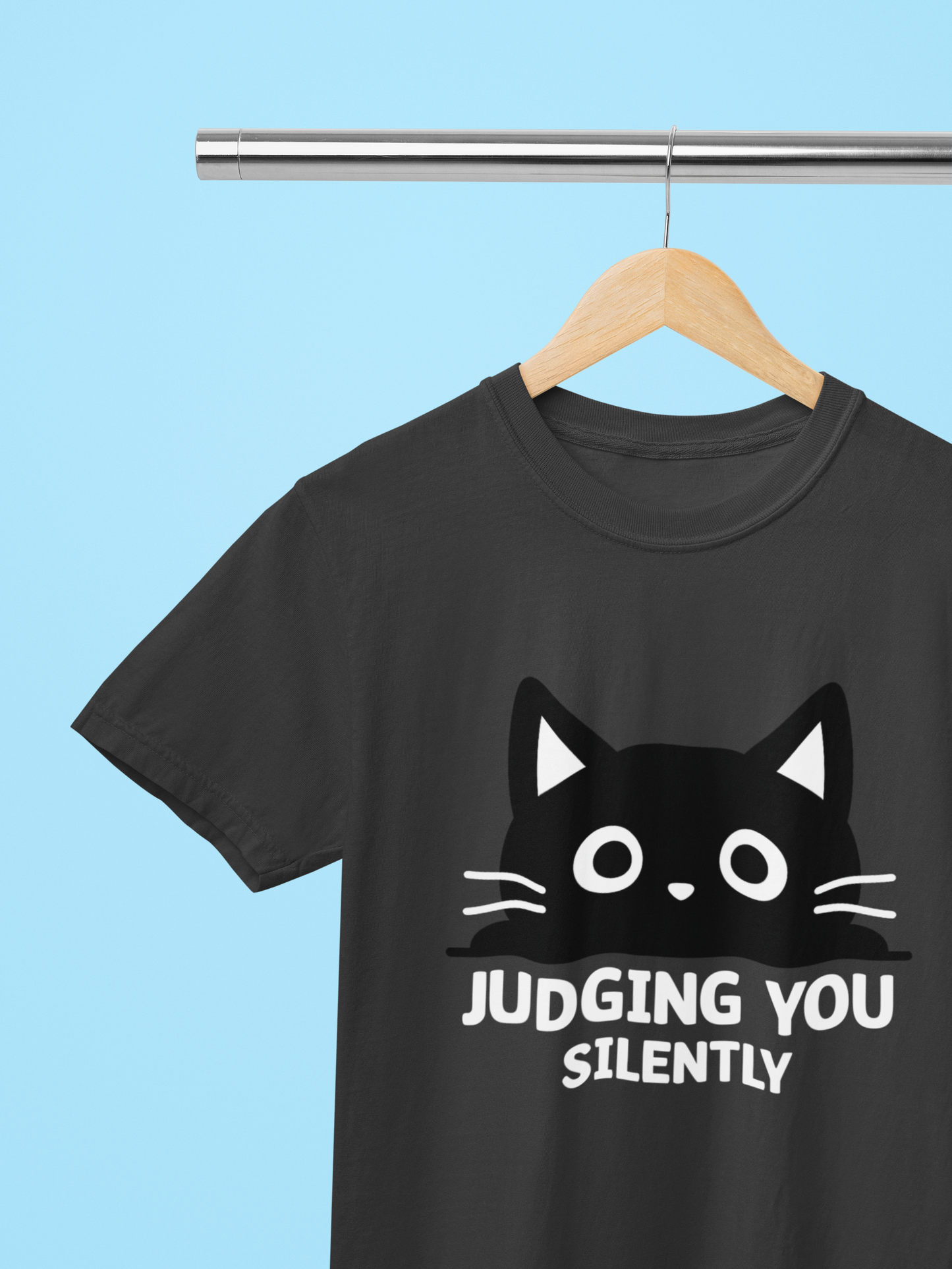 Judging You Silently Big Mood Cat T-Shirt