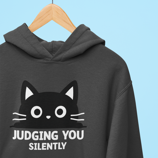 Judging You Silently Big Mood Cat Hoodie