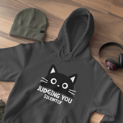 Judging You Silently Big Mood Cat Hoodie