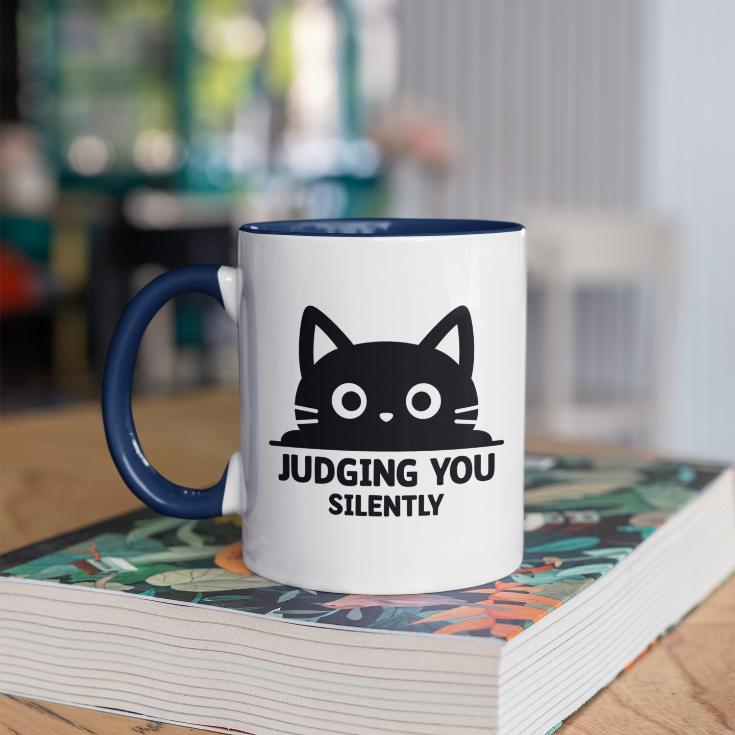 Judging You Silently 11oz Ceramic Two Tone Mug
