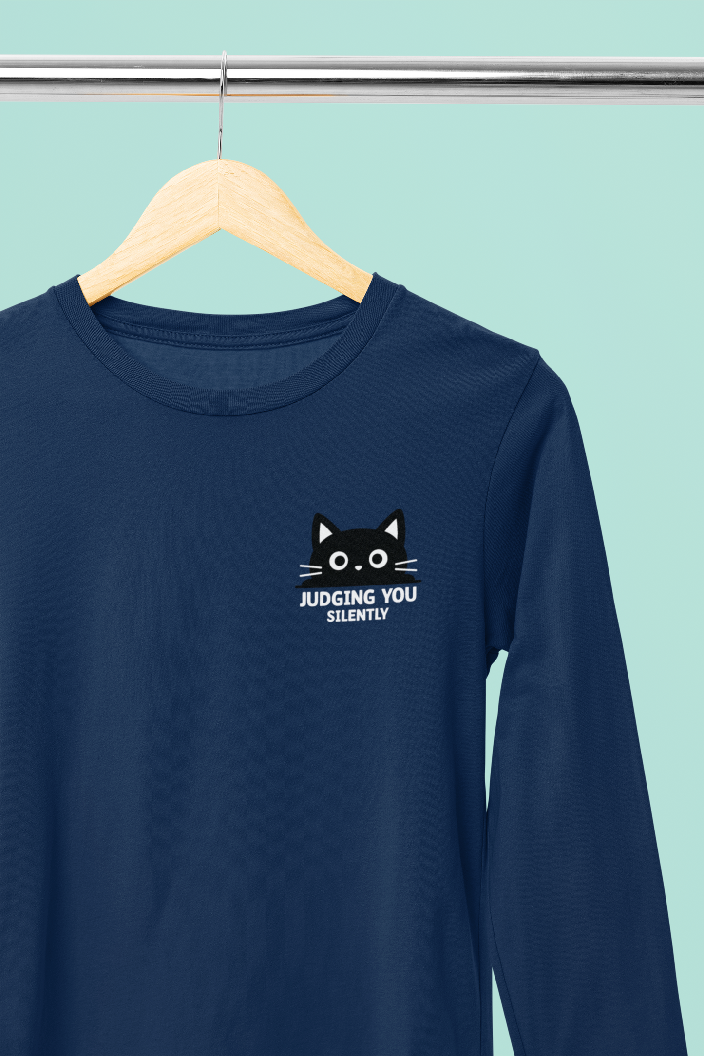 Judging You Silently Cat Long Sleeve Tee