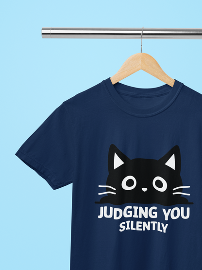 Judging You Silently Big Mood Cat T-Shirt