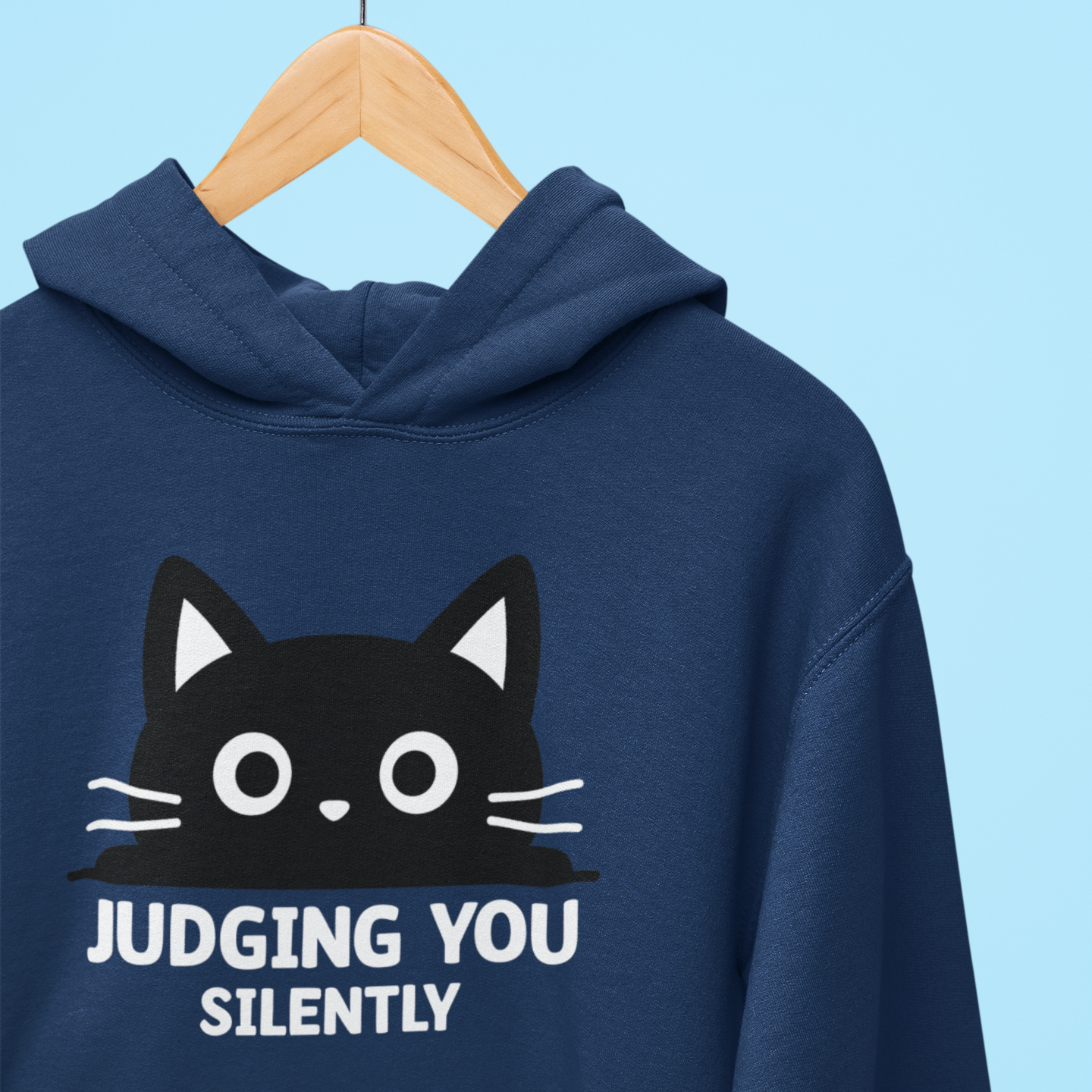 Judging You Silently Big Mood Cat Hoodie