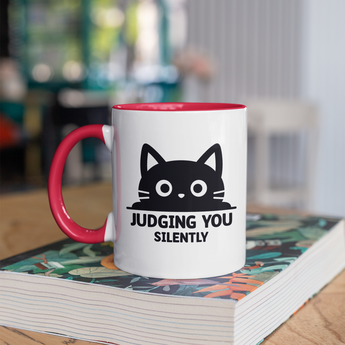 Judging You Silently 11oz Ceramic Two Tone Mug